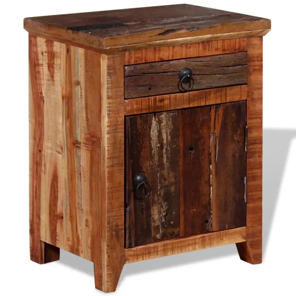 vidaXL Nightstand Solid Acacia Reclaimed Wood - Nightstand
