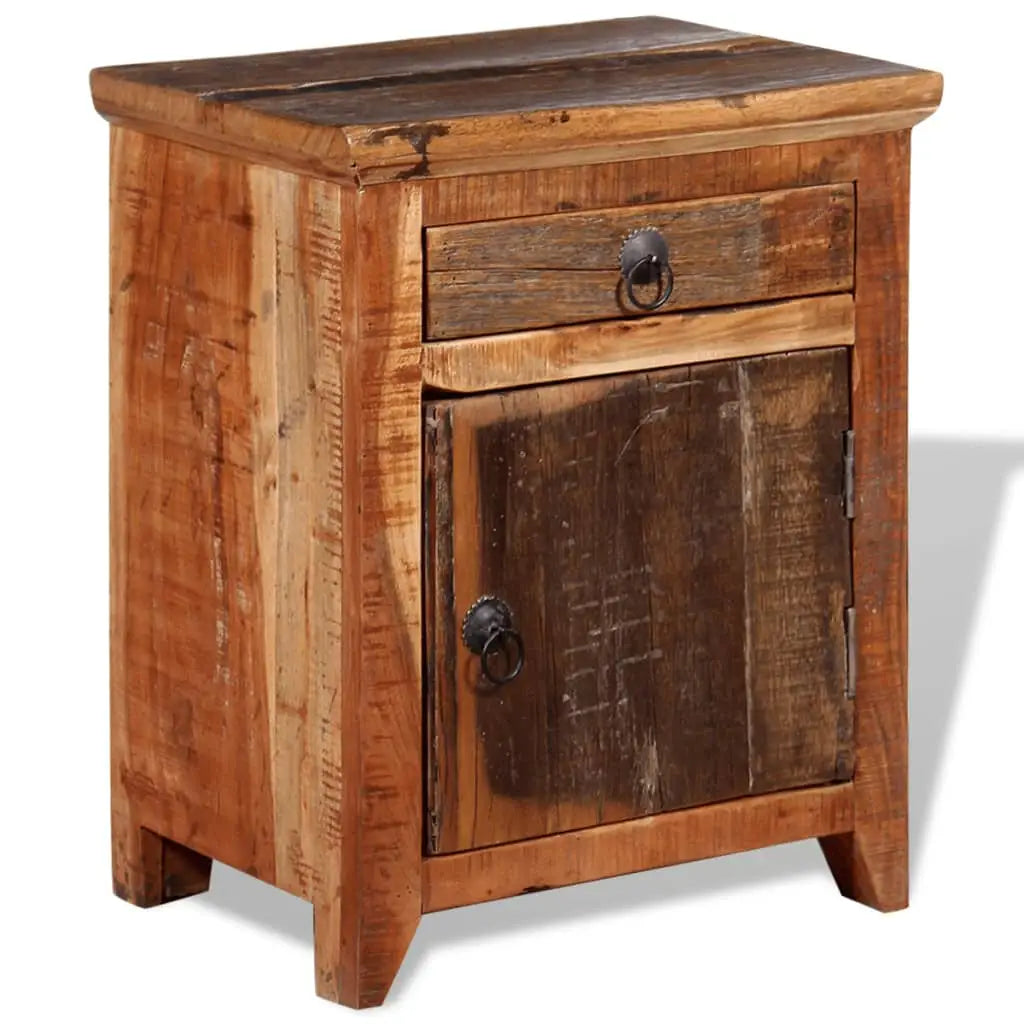 vidaXL Nightstand Solid Acacia Reclaimed Wood - Nightstand