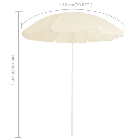vidaXL Outdoor Parasol with Steel Pole 70.9’’ Sunshade Umbrella Multi Colors - Outdoor Umbrella