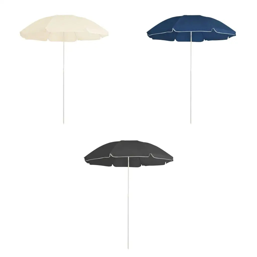 vidaXL Outdoor Parasol with Steel Pole 70.9’’ Sunshade Umbrella Multi Colors - Sand - Outdoor Umbrella