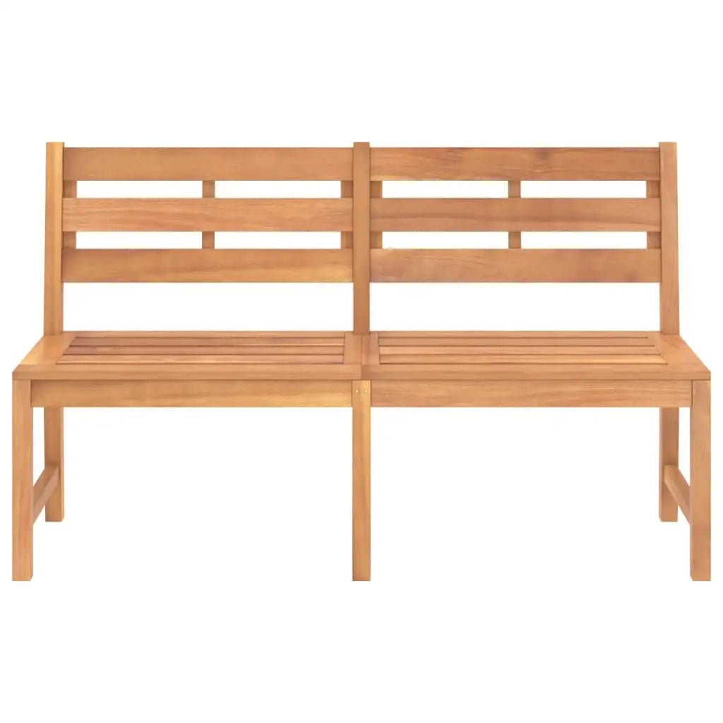 vidaXL Outdoor Patio Bench Garden Park Bench with Backrest Solid Wood Teak - Outdoor Bench