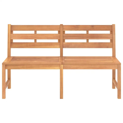 vidaXL Outdoor Patio Bench Garden Park Bench with Backrest Solid Wood Teak - Outdoor Bench