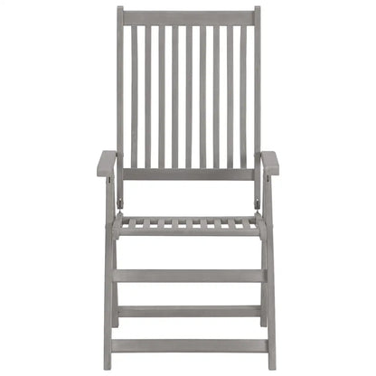 vidaXL Outdoor Recliner Chairs Patio Chair with Cushions Solid Wood Acacia - Outdoor Chairs