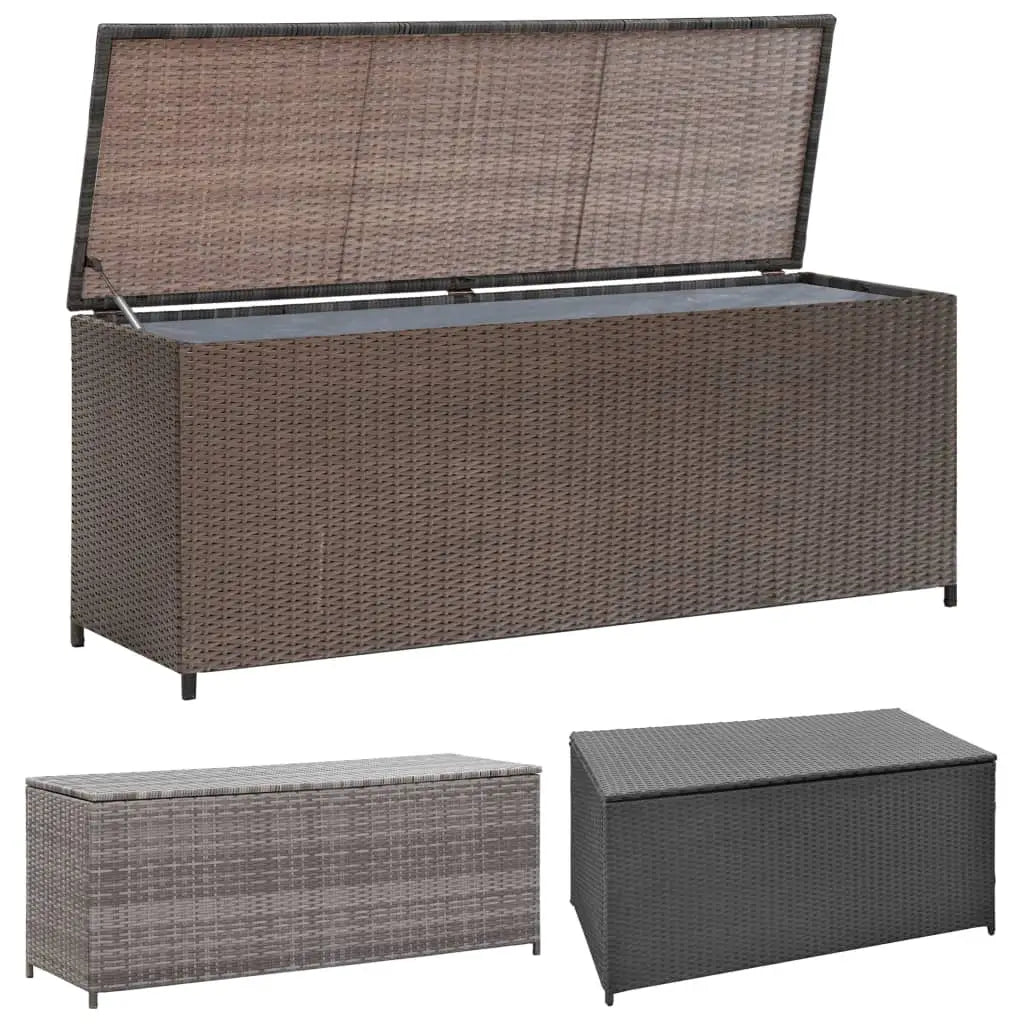 vidaXL Outdoor Storage Deck Box Chest Cabinet for Patio Cushions Garden Tools - Black - Outdoor Storage Box