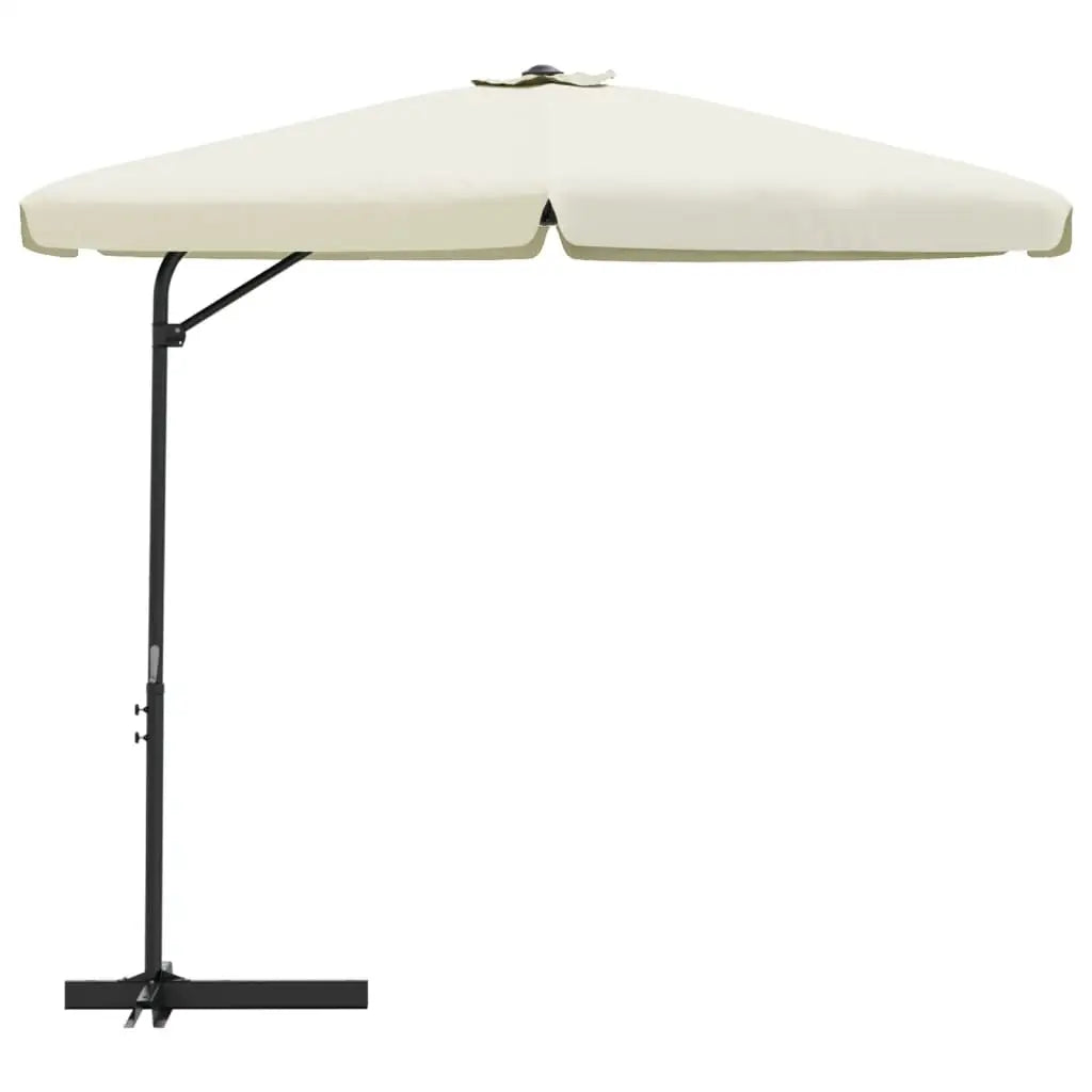 vidaXL Outdoor Umbrella Parasol with Cross Base Patio Sunshade Sun Shelter - Outdoor Umbrella