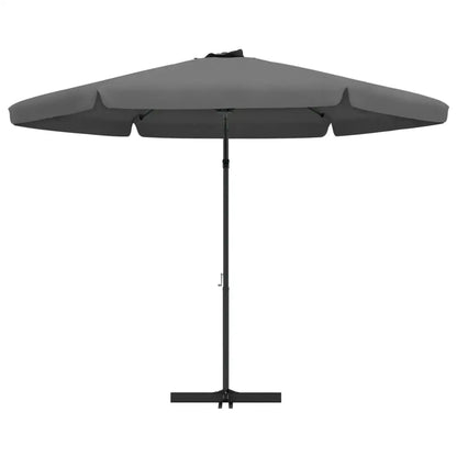 vidaXL Outdoor Umbrella Parasol with Cross Base Patio Sunshade Sun Shelter - Outdoor Umbrella