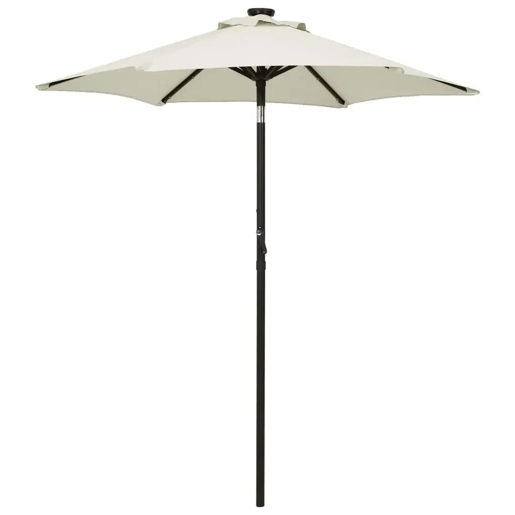 vidaXL Outdoor Umbrella Parasol with Solar LEDs Tilting Patio Sunshade Shelter - Umbrella