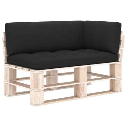 vidaXL Pallet Cushions 3 pcs Black Fabric - Home & Garden > Decor > Chair & Sofa Cushions