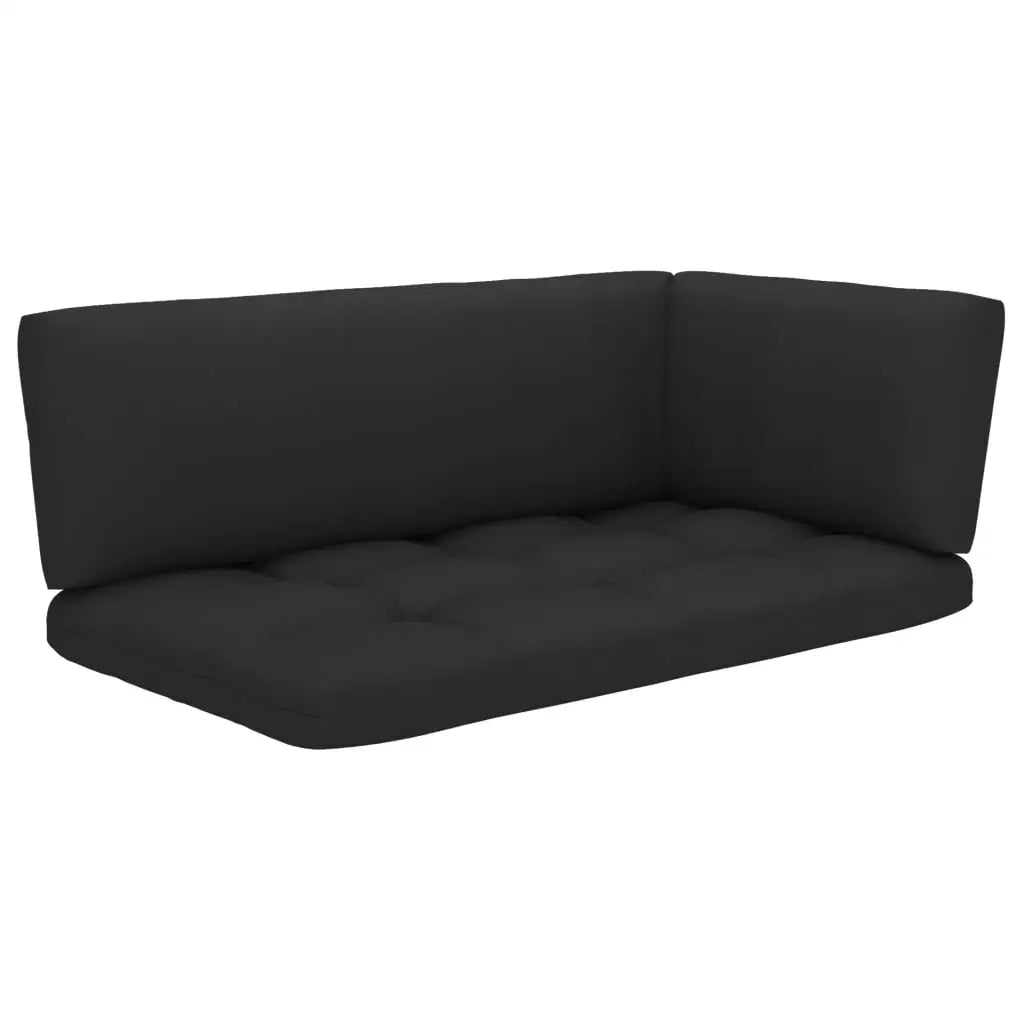 vidaXL Pallet Cushions 3 pcs Black Fabric - Home & Garden > Decor > Chair & Sofa Cushions