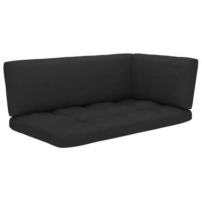 vidaXL Pallet Cushions 3 pcs Black Fabric - Home & Garden > Decor > Chair & Sofa Cushions