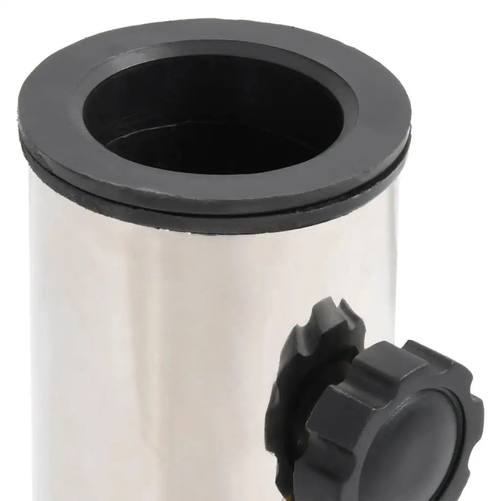 vidaXL Parasol Base for Ø1.5’’/1.9’’ Pole Silver Stainless Steel - Umbrella Base