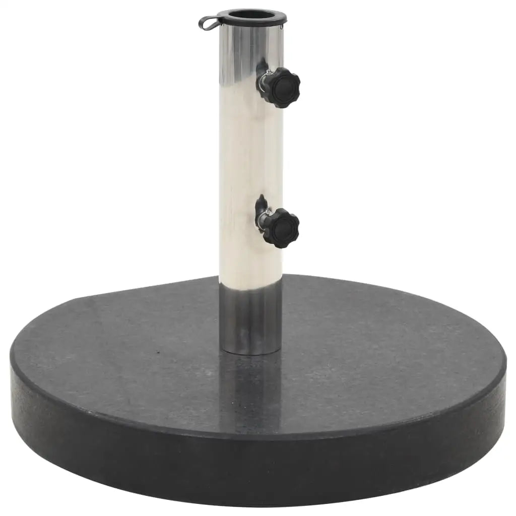 vidaXL Parasol Base Granite 62.8 lb Round Black - Umbrella Base