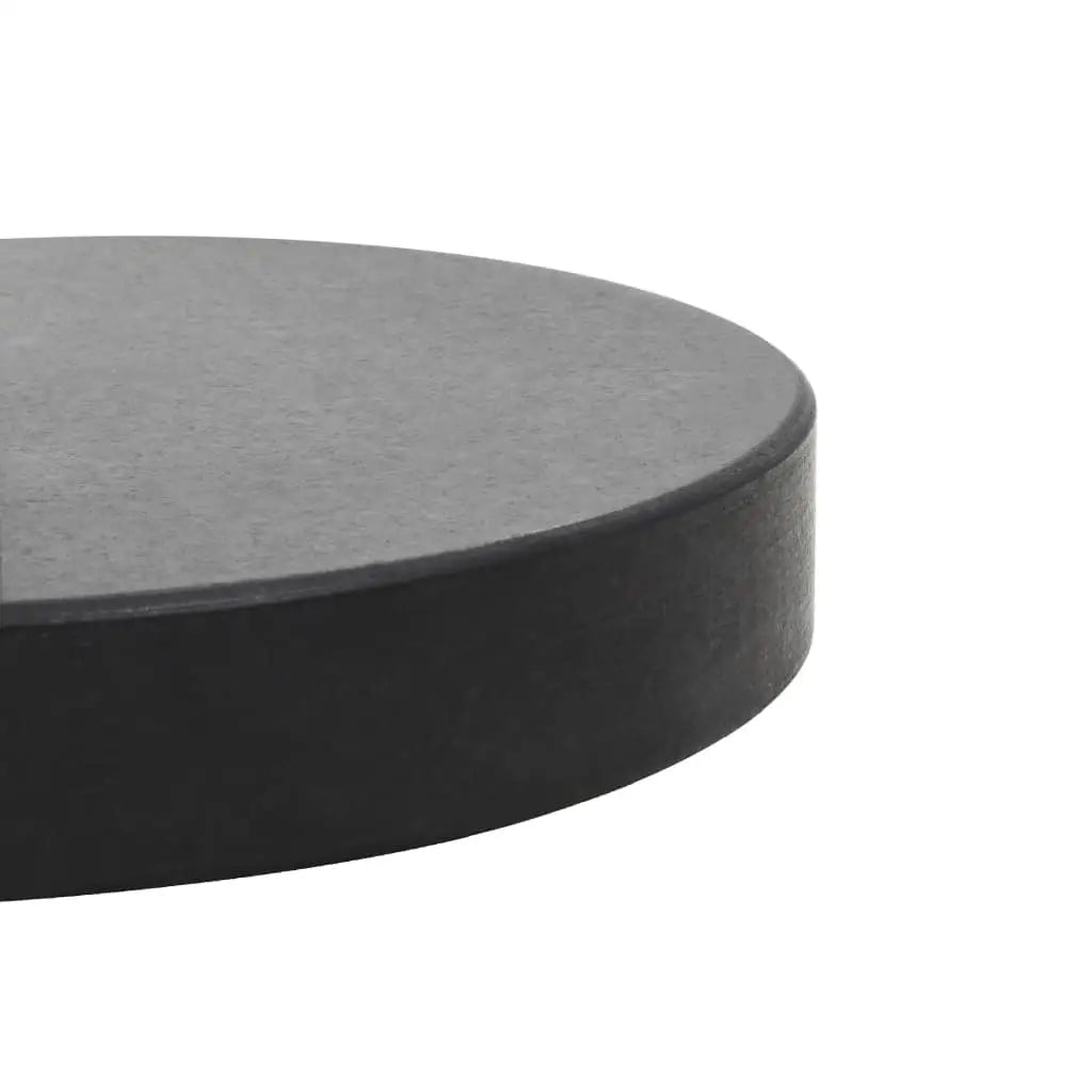 vidaXL Parasol Base Granite 62.8 lb Round Black - Umbrella Base