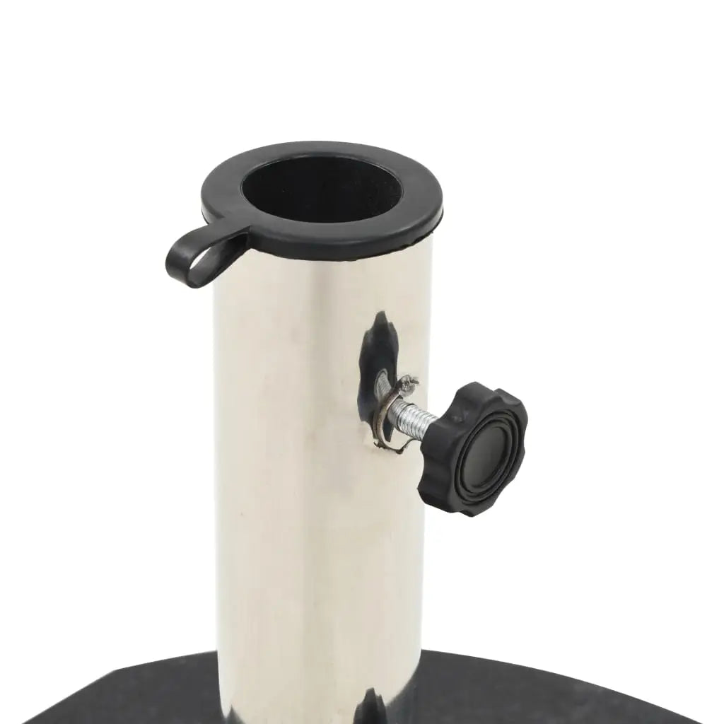 vidaXL Parasol Base Granite 62.8 lb Round Black - Umbrella Base