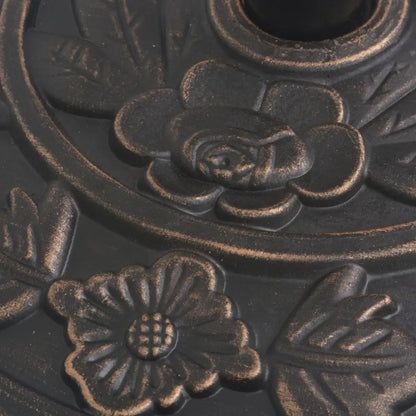 vidaXL Parasol Base Resin Half Round Bronze 19.8 lbs - Outdoor Umbrella Base