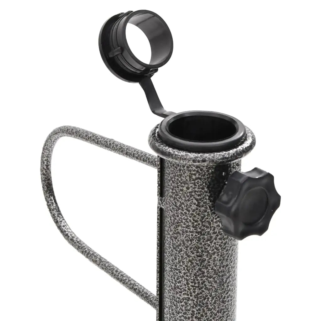 vidaXL Parasol Stands with Spikes 2 pcs 7.5’’x16.5’’ Galvanized Steel - Umbrella Stand