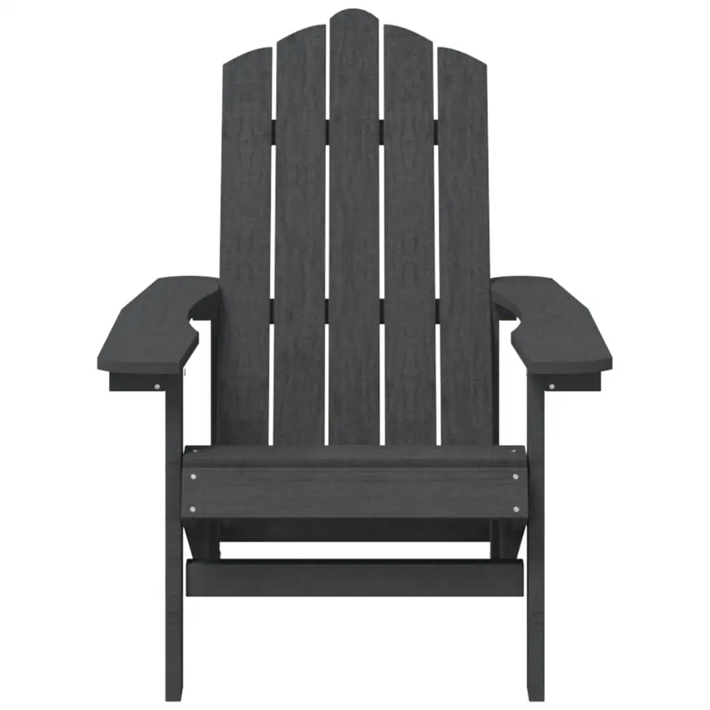 vidaXL Patio Adirondack Chairs 2 pcs HDPE Anthracite - Adirondack Chairs