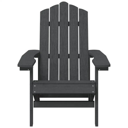 vidaXL Patio Adirondack Chairs with Table HDPE Anthracite - Adirondack Chairs