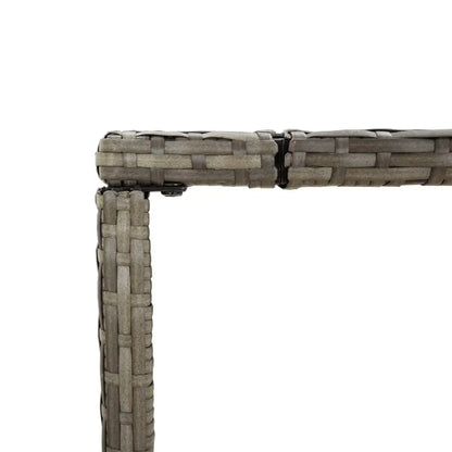 vidaXL Patio Bar Set Outdoor Wicker Table and Stool with Cushions Poly Rattan - Bar Set