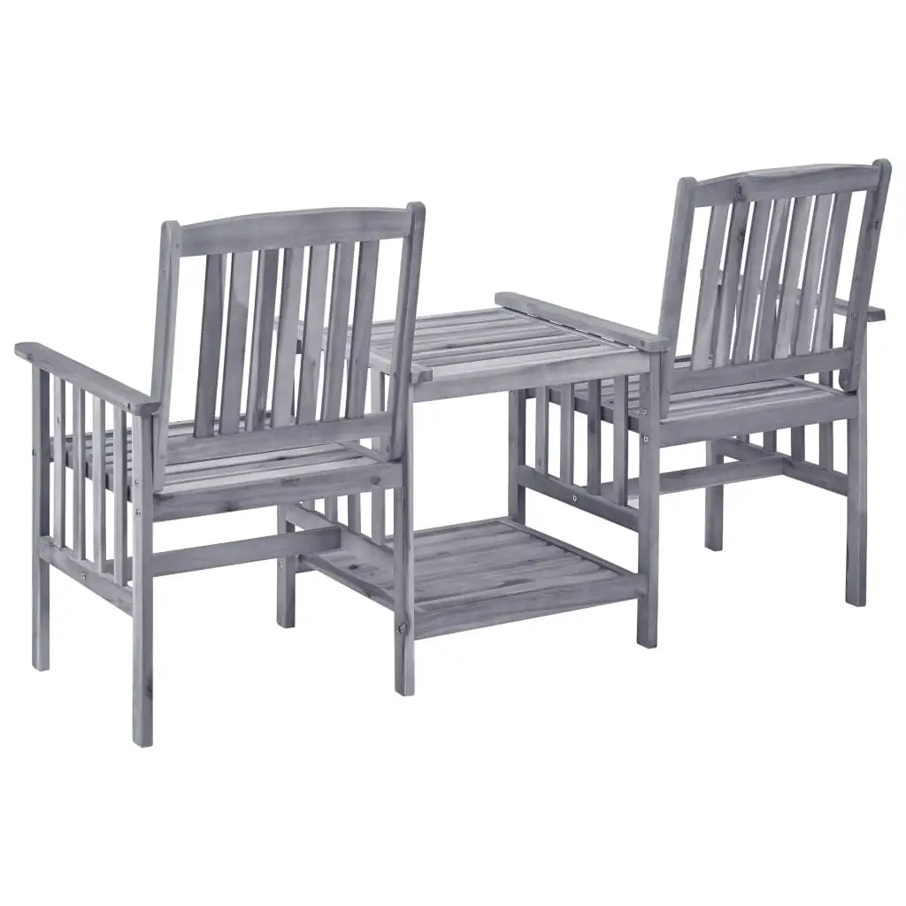 vidaXL Patio Bistro Set Table and Chairs Conversation Set Solid Acacia Wood - Bistro Set