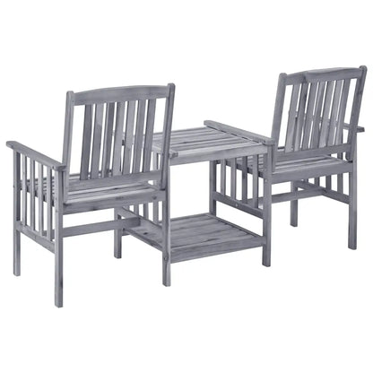 vidaXL Patio Bistro Set Table and Chairs Conversation Set Solid Acacia Wood - Bistro Set