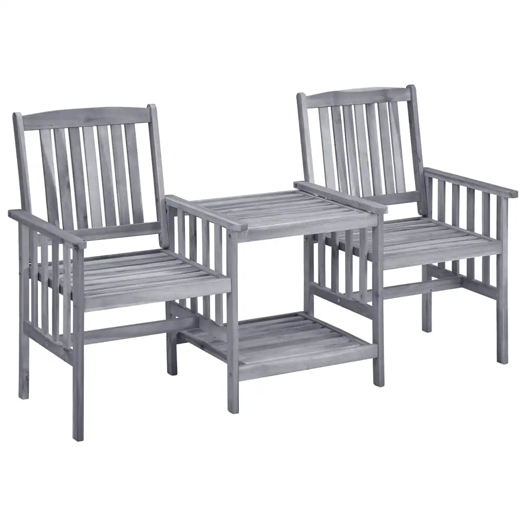 vidaXL Patio Bistro Set Table and Chairs Conversation Set Solid Acacia Wood - Bistro Set