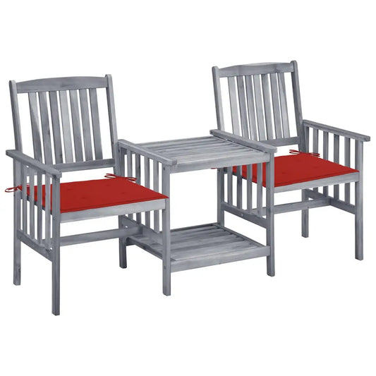vidaXL Patio Bistro Set Table and Chairs Conversation Set Solid Acacia Wood - Bistro Set