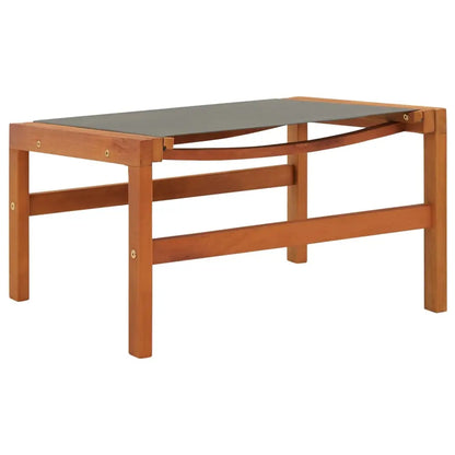 vidaXL Patio Chair Lounge Chair with Footrest Solid Wood Eucalyptus&Textilene - Lounge Chair