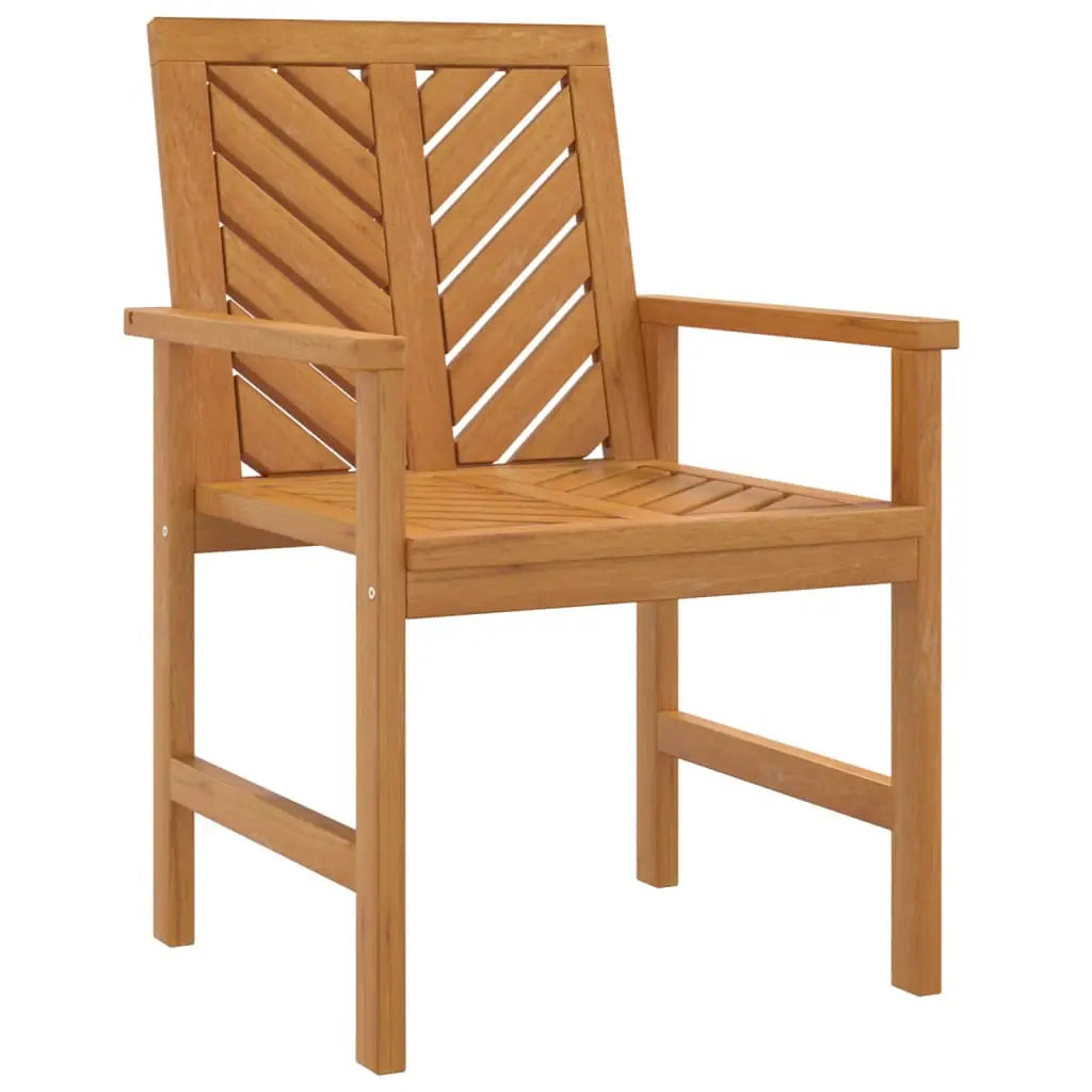 vidaXL Patio Chair Outdoor Patio Furniture Dining Chair Solid Wood Acacia - Dining Chair