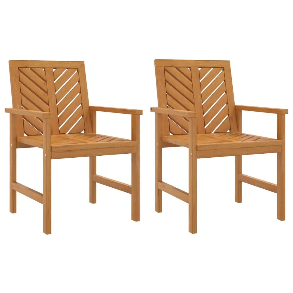 vidaXL Patio Chair Outdoor Patio Furniture Dining Chair Solid Wood Acacia - Dining Chair