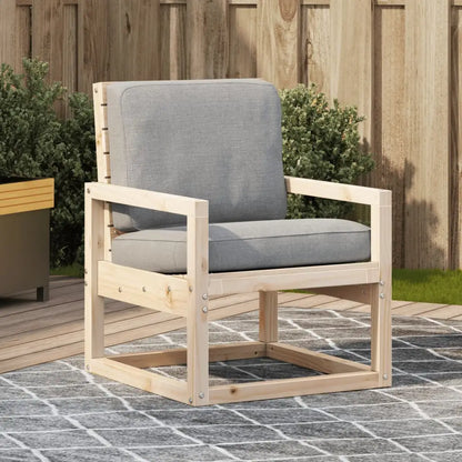 vidaXL Patio Chair Outdoor Seating Sofa Armchair Furniture Solid Wood Pine - Outdoor Chair