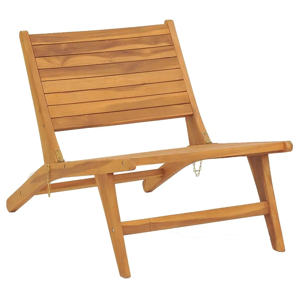 vidaXL Patio Chair with Footrest Solid Teak Wood - Patio Chair