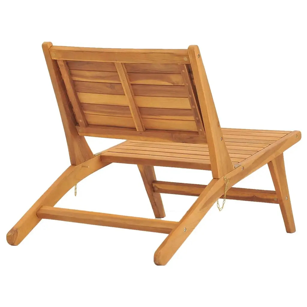 vidaXL Patio Chair with Footrest Solid Teak Wood - Patio Chair