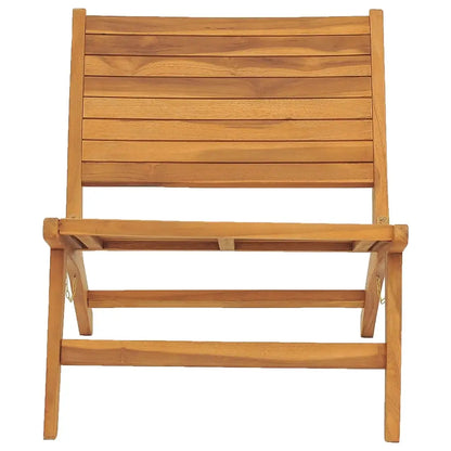 vidaXL Patio Chair with Footrest Solid Teak Wood - Patio Chair