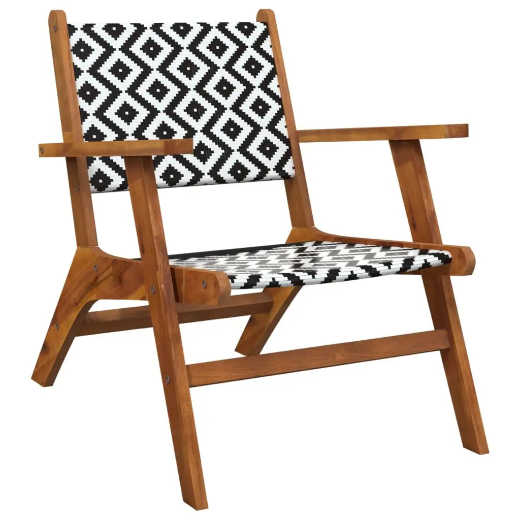 vidaXL Patio Chairs 2 pcs Solid Acacia Wood - Outdoor Chairs
