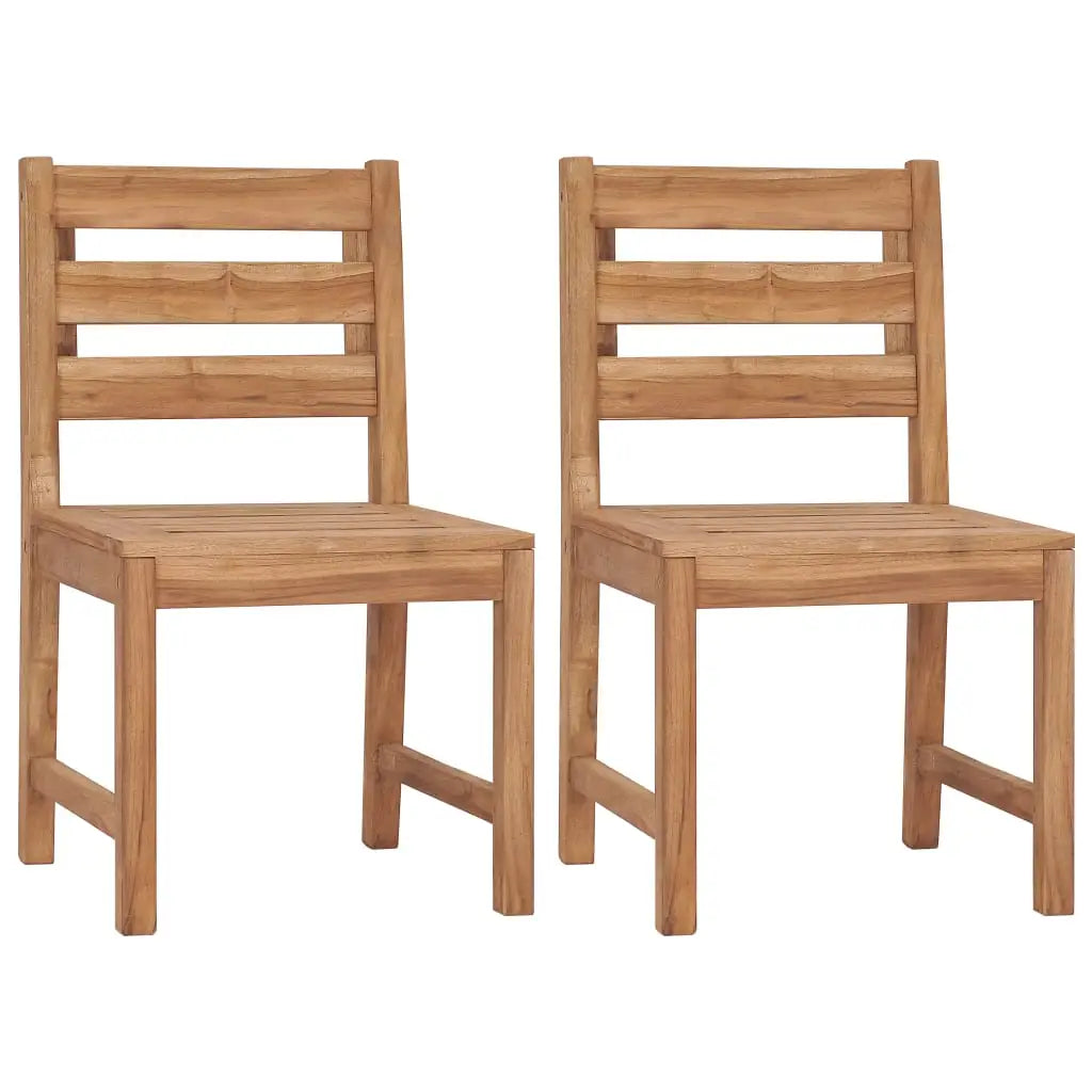 vidaXL Patio Chairs 2 pcs Solid Teak Wood - Outdoor Chairs