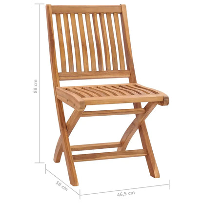 vidaXL Patio Chairs 2 pcs with Cream White Cushions Solid Teak Wood - Outdoor Chairs