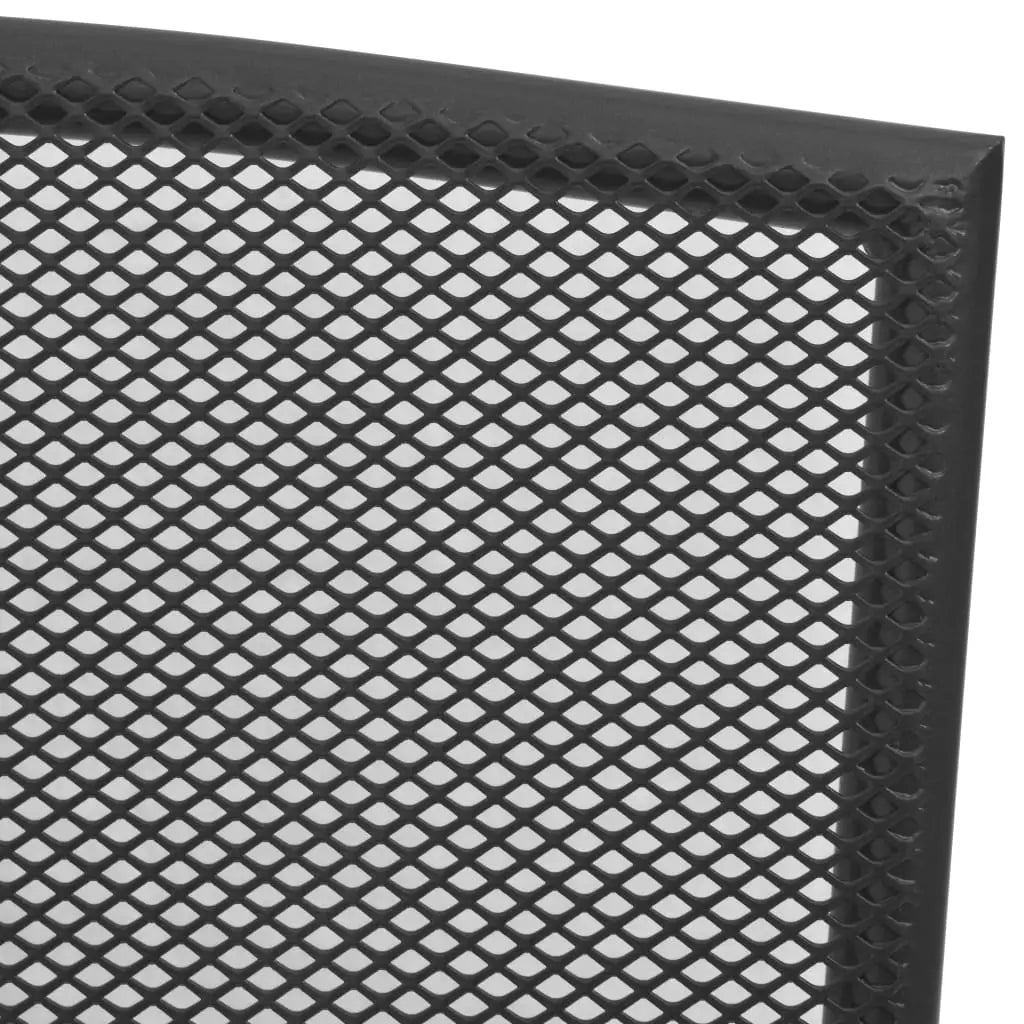 vidaXL Patio Chairs 4 pcs Mesh Design Anthracite Steel - Patio Chairs