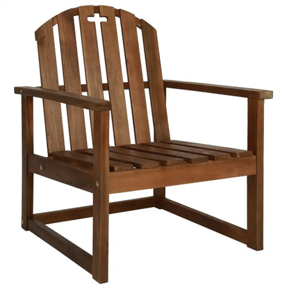 vidaXL Patio Chairs Outdoor Patio Dining Chair with Armrest Solid Wood Acacia