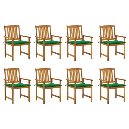 vidaXL Patio Chairs Outdoor Patio Dining Chair with Cushions Solid Wood Acacia - Outdoor Chairs