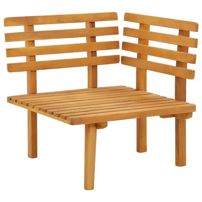 vidaXL Patio Corner Sofa with Cushions Solid Acacia Wood - Outdoor Sectional Sofa