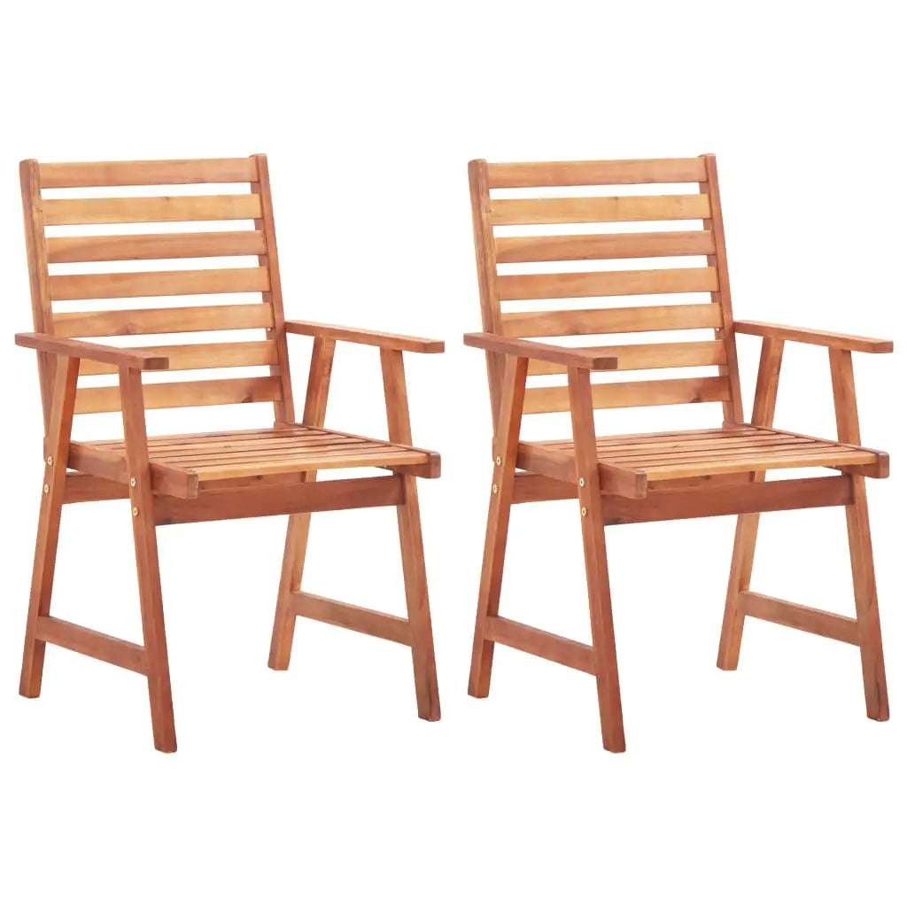 vidaXL Patio Dining Chairs Outdoor Dining Chair for Deck Solid Wood Acacia - Dining Chairs