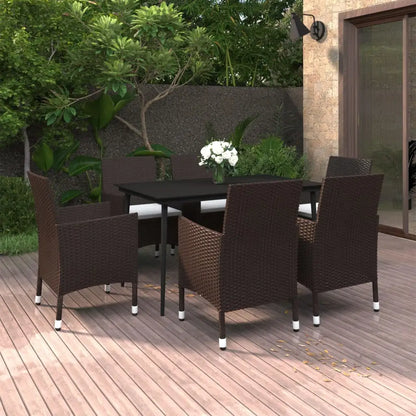 vidaXL Patio Dining Set 3/5/7 Piece Multi Colors 31.5’’/55.1’’ Table Length - Dining Set