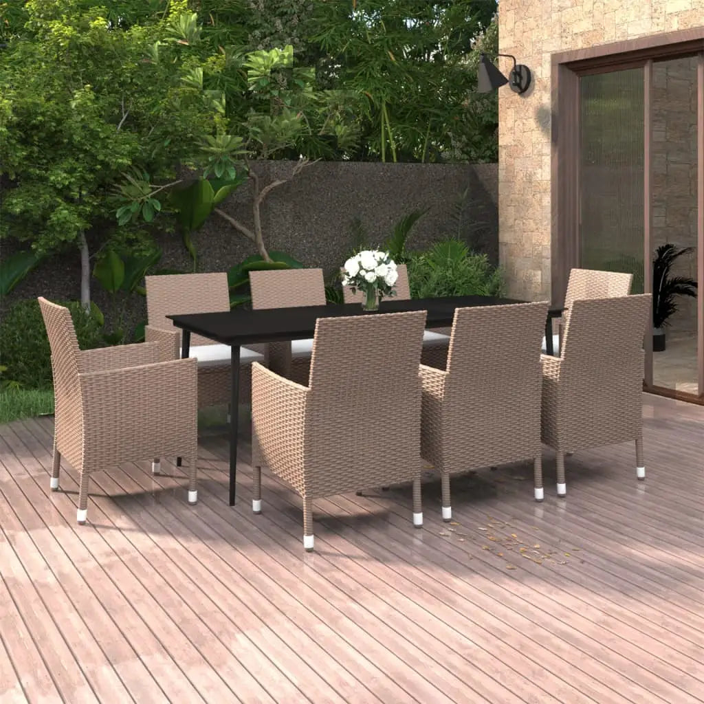 vidaXL Patio Dining Set 3/5/7 Piece Multi Colors 31.5’’/55.1’’ Table Length - Dining Set