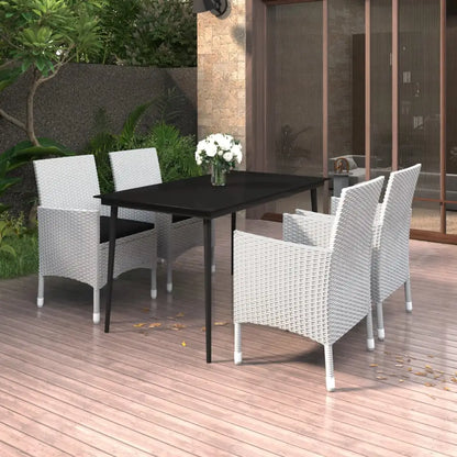 vidaXL Patio Dining Set 3/5/7 Piece Multi Colors 31.5’’/55.1’’ Table Length - Dining Set