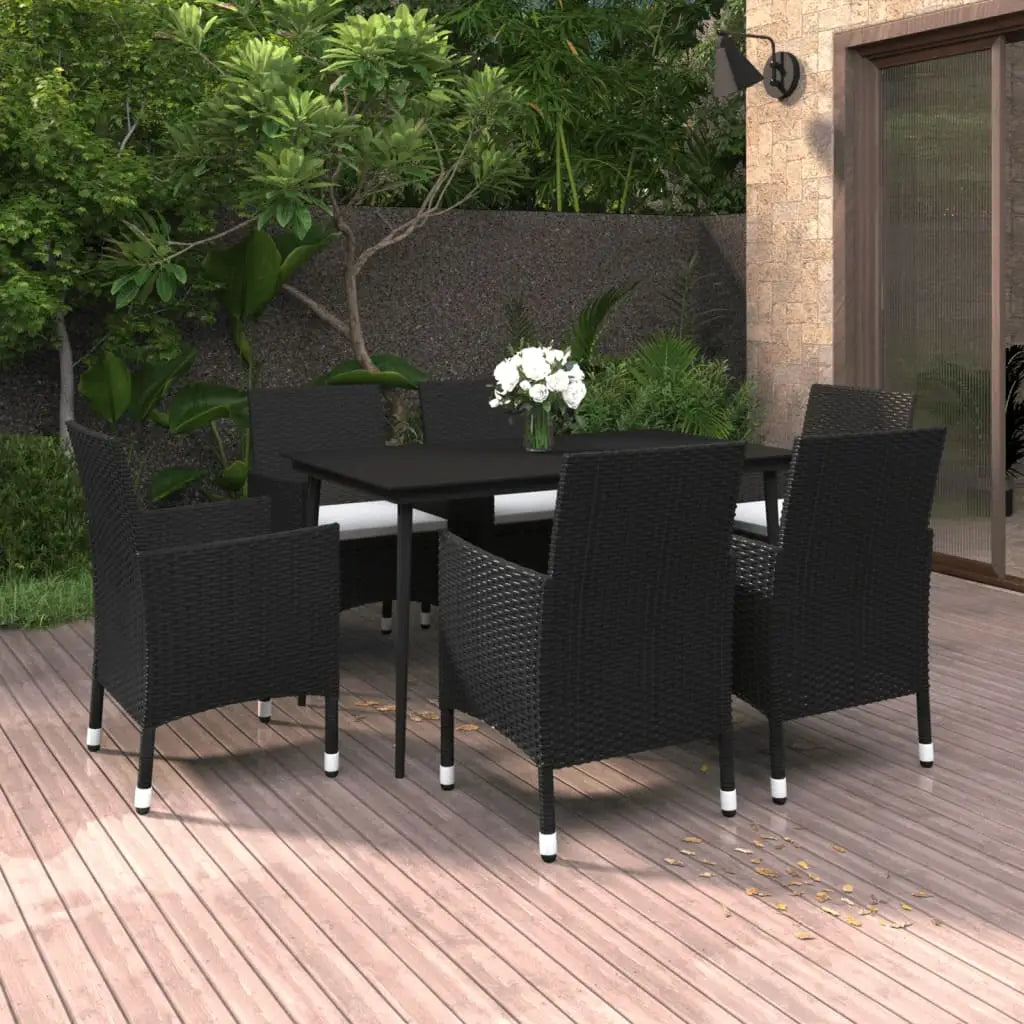 vidaXL Patio Dining Set 3/5/7 Piece Multi Colors 31.5’’/55.1’’ Table Length - Dining Set