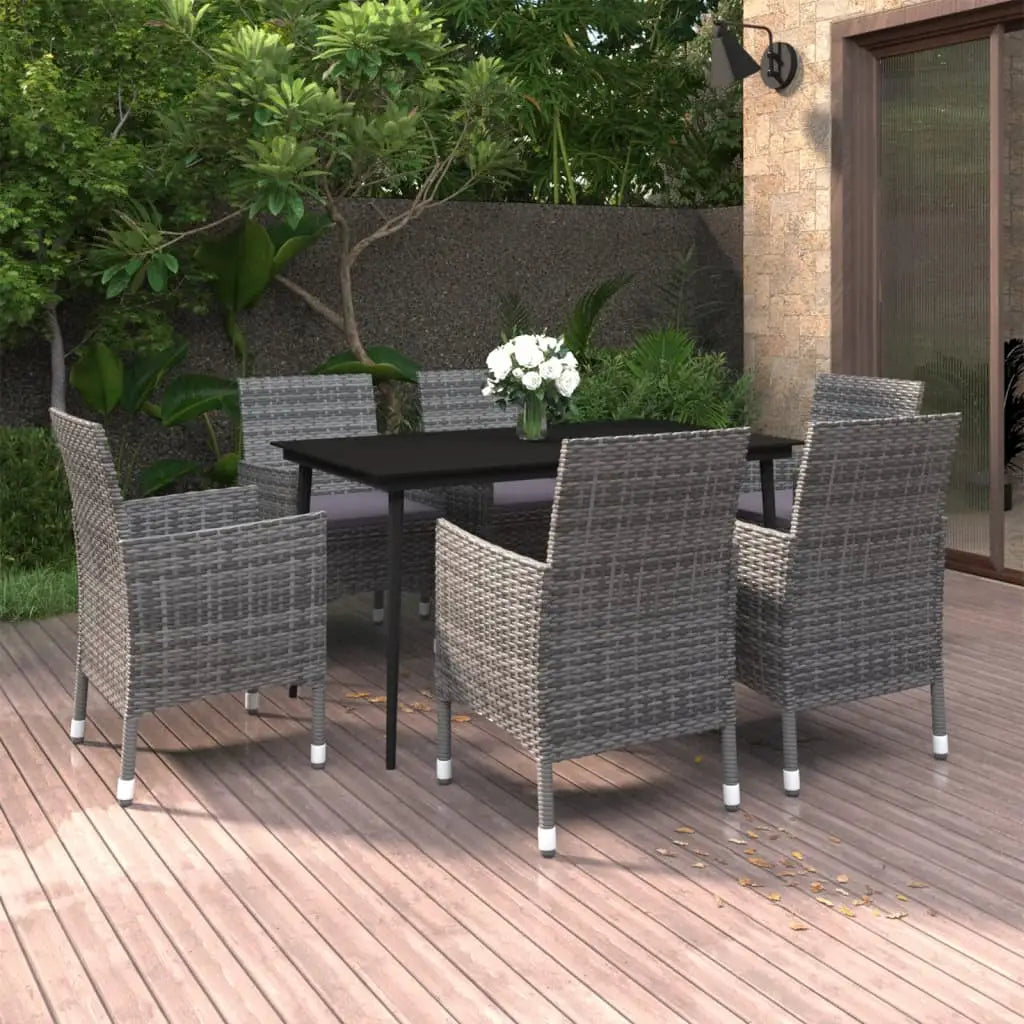 vidaXL Patio Dining Set 3/5/7 Piece Multi Colors 31.5’’/55.1’’ Table Length - Dining Set
