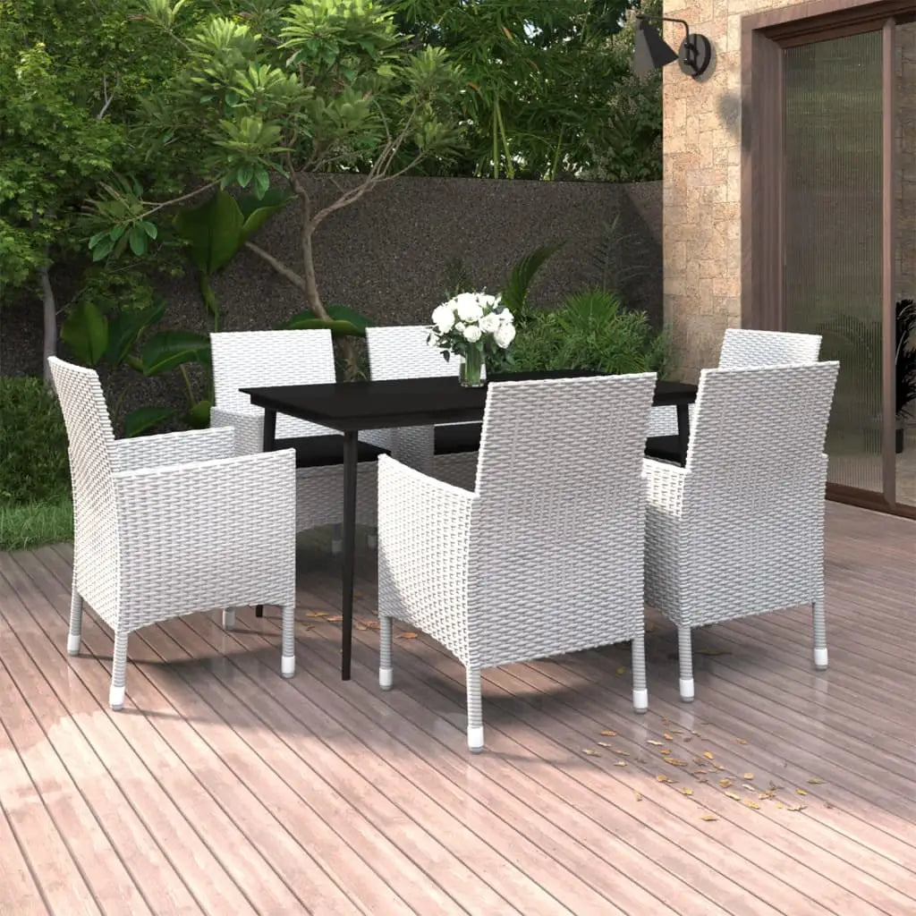 vidaXL Patio Dining Set 3/5/7 Piece Multi Colors 31.5’’/55.1’’ Table Length - Dining Set