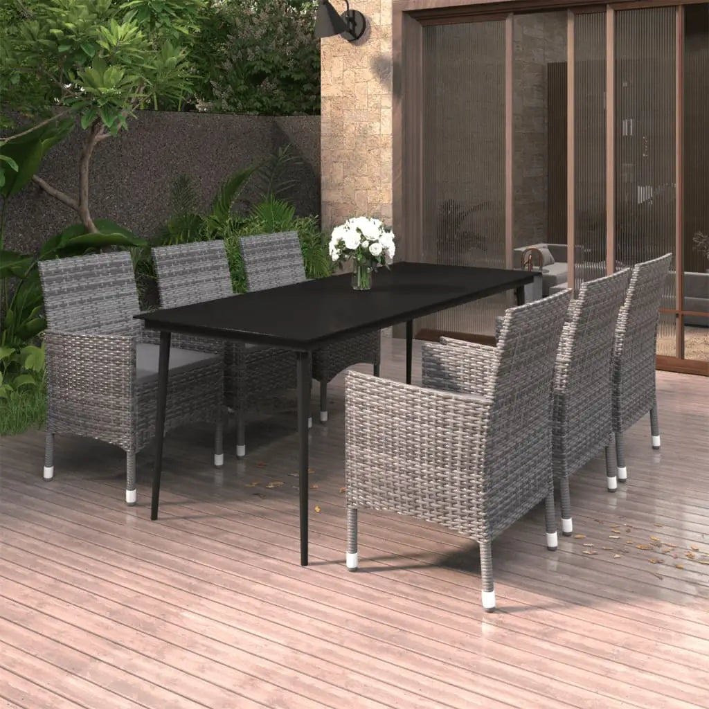 vidaXL Patio Dining Set 3/5/7 Piece Multi Colors 31.5’’/55.1’’ Table Length - Dining Set