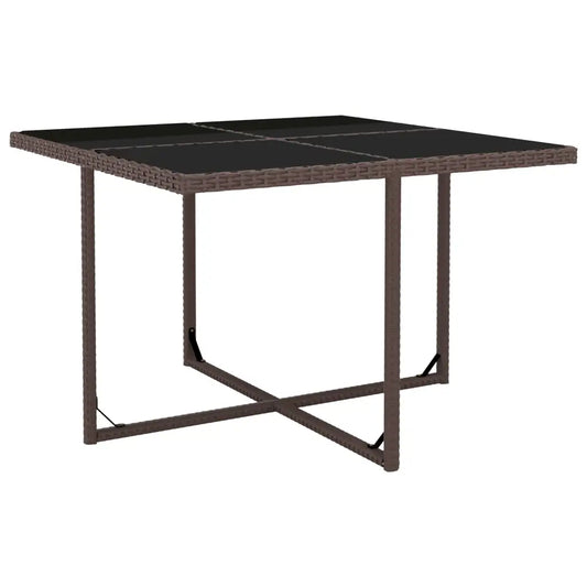 vidaXL Patio Dining Set 5 Piece Dining Table Set with Chairs Poly Rattan Black - Dining Set